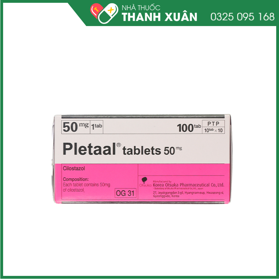 Pletaal Tablets 50 điều trị các chứng thiếu máu cục bộ
